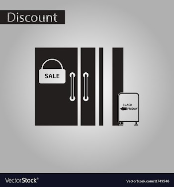 Black and white style icon wardrobe sale discounts vector image