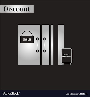 Black and white style icon wardrobe sale discounts vector image