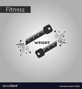Black and white style icon weight loss logo vector image