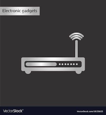Black and white style icon wi fi modem vector image