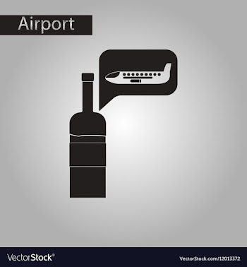 Black and white style icon wine plane vector image