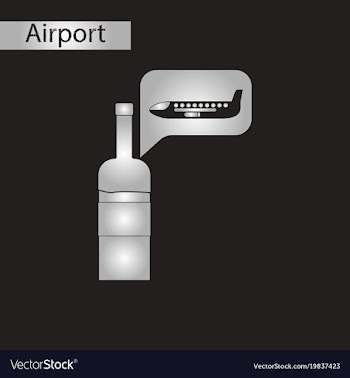 Black and white style icon wine plane vector image