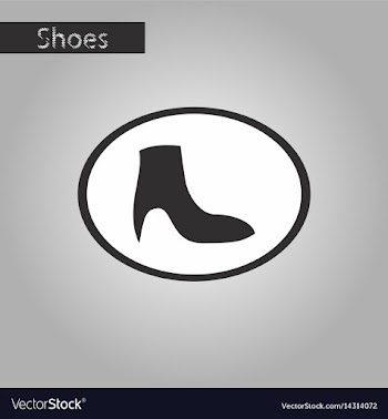 Black and white style icon women boot vector image