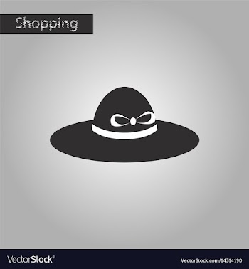 Black and white style icon women hat vector image