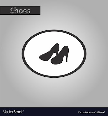 Black and white style icon women high heel shoes vector image