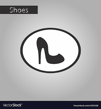 Black and white style icon women high heel shoes vector image