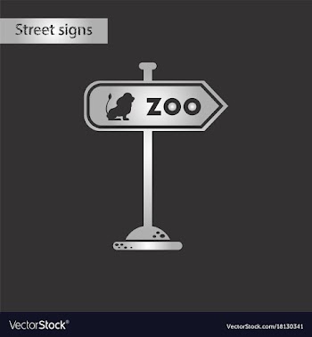 Black and white style icon zoo sign vector image