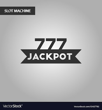 Black and white style jackpot Lucky seven vector image