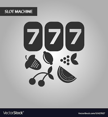 Black and white style jackpot Lucky seven vector image
