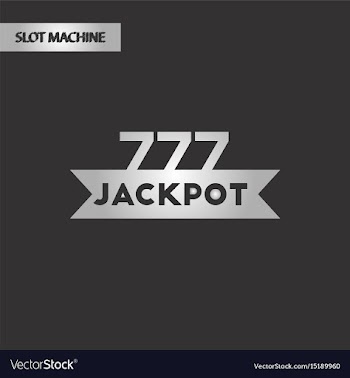 Black and white style jackpot lucky seven vector image