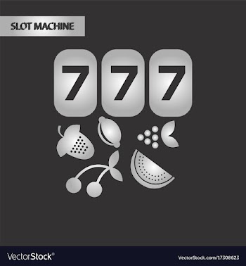 Black and white style jackpot lucky seven vector image