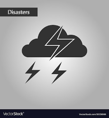 Black and white style lightning cloud vector image