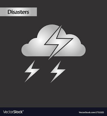 Black and white style lightning cloud vector image