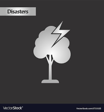 Black and white style lightning tree vector image