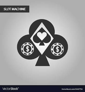 Black and white style logotype poker vector image