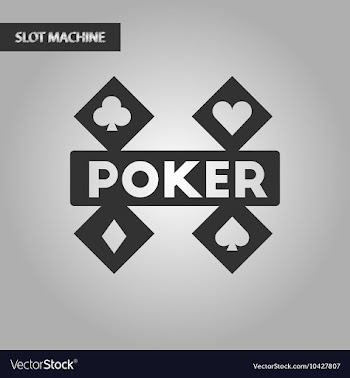 Black and white style logotype poker vector image