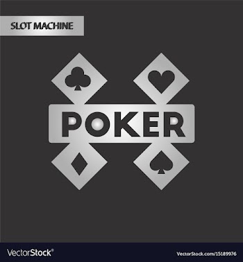 Black and white style logotype poker vector image