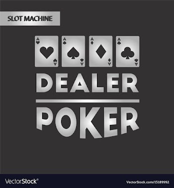 Black and white style logotype poker vector image