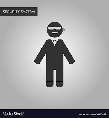 Black and white style male guard vector image