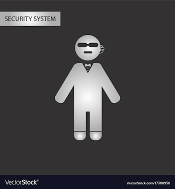 Black and white style male guard vector image