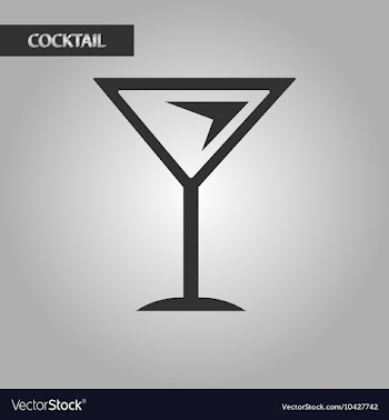 Black and white style martini glass vector image