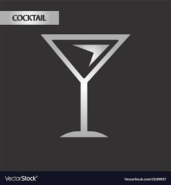 Black and white style martini glass vector image