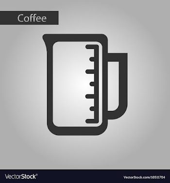 Black and white style measuring cup vector image