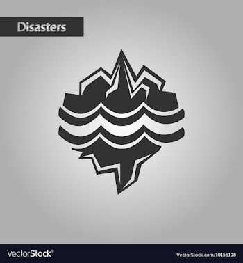Black and white style melting glacier vector image