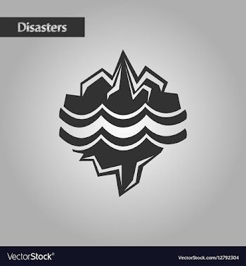 Black and white style melting glacier vector image