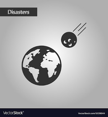 Black and white style meteorite earth vector image