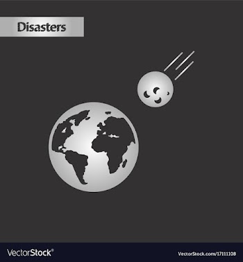 Black and white style meteorite earth vector image