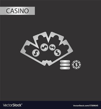 Black and white style money dice chip vector image