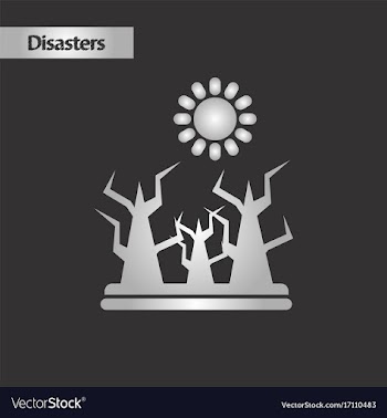 Black and white style nature drought disaster vector image