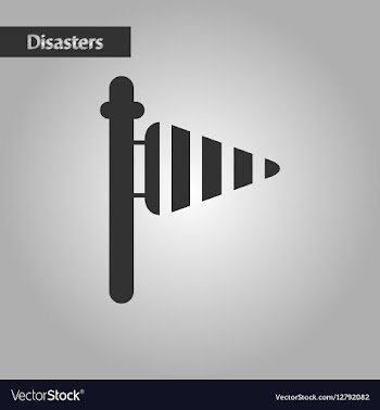 Black and white style nature weather vane vector image