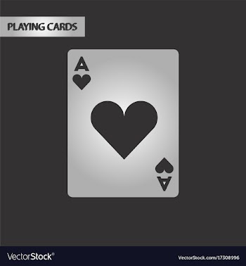 Black and white style playing card vector image