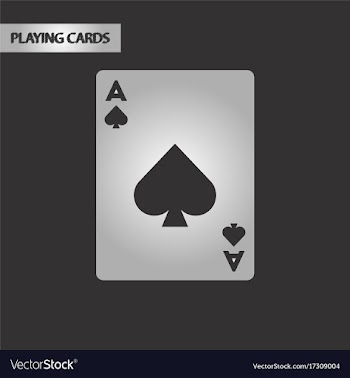 Black and white style playing card vector image