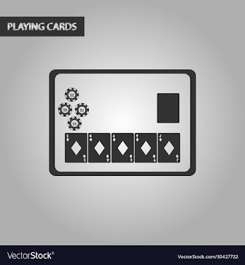 Black and white style poker board card vector image