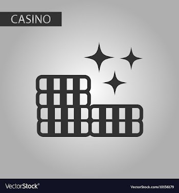 Black and white style poker chips vector image