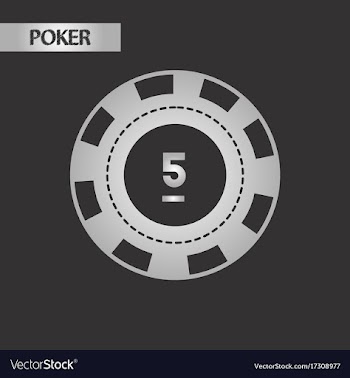 Black and white style poker chips vector image