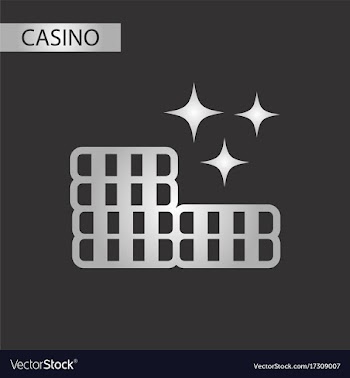 Black and white style poker chips vector image