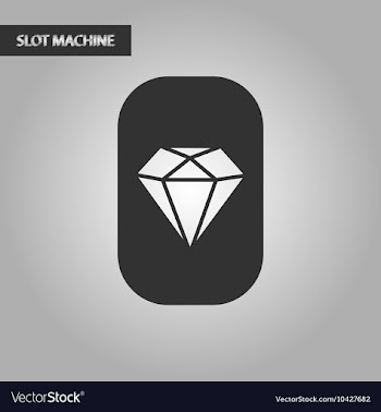 Black and white style poker diamond vector image