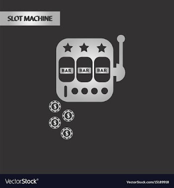 Black and white style poker slot machine vector image