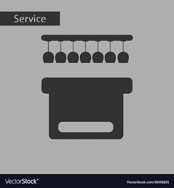 Black and white style pub bar vector image