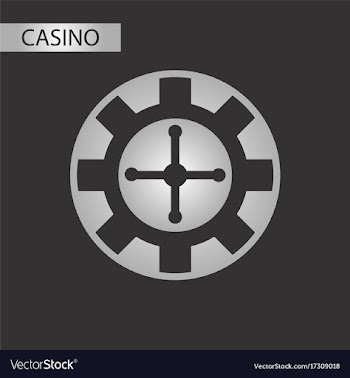 Black and white style roulette casino vector image