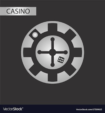 Black and white style roulette casino vector image