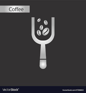 Black and white style scoop coffee vector image