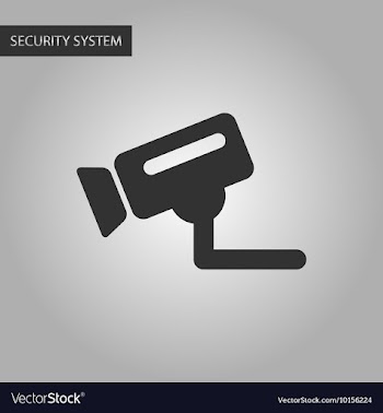 Black and white style security camera vector image