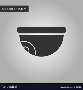 Black and white style security camera vector image