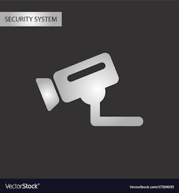 Black and white style security camera vector image