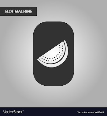 Black and white style slice watermelon vector image